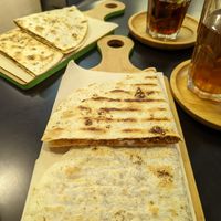 Soyajon (right) and zaatar (left) at Future Diner in Yerevan