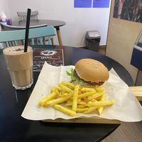 Future Burger with Fries  at Future Diner in Yerevan