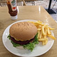 Double crispy burger at Future Diner in Yerevan