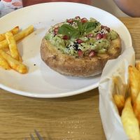 Avacado toast with pomegranate.   at Future Diner in Yerevan