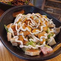 Vegan ceasar salad at Future Diner in Yerevan