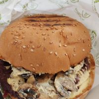 Mushrooms burger at Future Diner in Yerevan