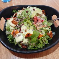 Avocado, quinoa and sweet potato salad with mustard mayo dressing at Future Diner in Yerevan