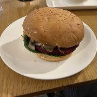 Mushroom burger  at Future Diner in Yerevan