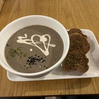 Mushroom cream soup  at Future Diner in Yerevan