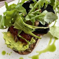 Avo and mushroom on toast   at The Lingholm Kitchen in Keswick