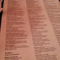 This is part of the menu at Sticky Rice in Baltimore