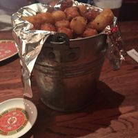 Bucket o’ tots!! can get with a vegan spicy dip at Sticky Rice in Baltimore