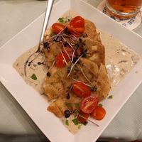Semmelknödel mit Champignonrahmsoße at Gasthaus Die Laus in Bayreuth