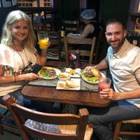 The burgers were normal size but the buns were huge! at Bar Zulu in Salvador