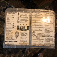 Menu  at Bar Zulu in Salvador