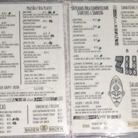 Menu at Bar Zulu in Salvador