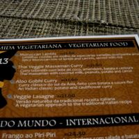 Menu at Bar Zulu in Salvador