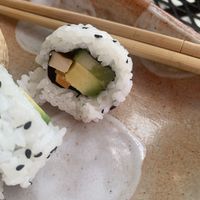 Sushi piece  at Black Barn Veganry in Yellow Springs