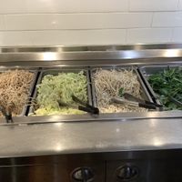 The noodles and different options  at GK Mongolian BBQ in Lodi