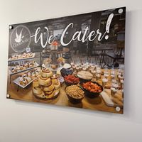 Catering sign  at Cinnaholic in Calgary