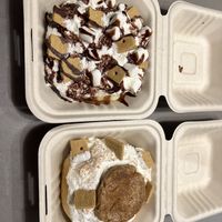 Campfire S’mores and something with cinnamon   at Cinnaholic in Calgary