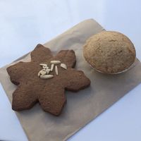 Gingerbread and fruit mince pie (both vegan and gluten free )  at MessySpoon in Surry Hills