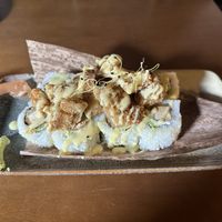 Tempura tofu sushi  at Unsushi in Valencia