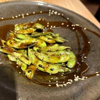 Grilled edamame at Unsushi in Valencia
