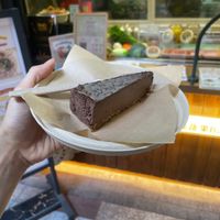 The absolute BEST vegan chocolate mouse cake! So rich and creamy with a nice granola crust. Literally melts in your mouth~ at Carrot & Cleaver  in Shanghai