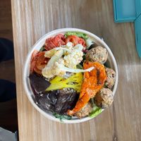 The MissGreen Protein Bowl - It was huge! And full of not only vegetables but also that delicious garlic hummus dressing. at Carrot & Cleaver  in Shanghai