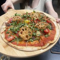 Vegan pizza   at Green Spot Diagonal in Barcelona