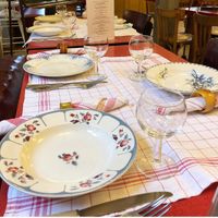 I love the brocante vintage tableware  at Café du Nord in Arnay-le-duc