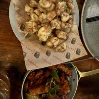 Popcorn cauliflower and vegan chicken   at Fatt Pundit - Covent Garden in London