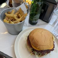 Fries and “The Vegan OG"  at Fat Kid in Valparaiso