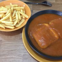 Vegan Francesinha at Paladares Vegan in Braga