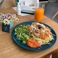 Macarrão à bolonhesa de soja   at Paladares Vegan in Braga