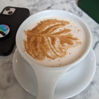 Chai latte at Voyageurs Bakehouse in Appleton