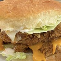 Crispy chick'n sandwich  at Staff Of Life Cafe & Bread And Breakfast in Cherokee