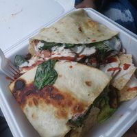 The blacken portobello wrap w/avocado added at Chef Will The Palate in Huntsville