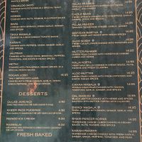 Menu Back at Indian Bistro in Topeka