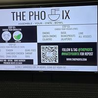Menu  at The Pho Fix in Houston