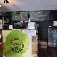 Inside & menu  at Key Roots in Islamorada