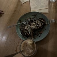 darlene’s down east chocolate cake + root beer float with fernet   at Fellow Traveler in Englewood