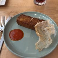 Fried cornbread and Chicharrones  at Fellow Traveler in Englewood