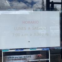 Hours. Monday — Saturday (7:00am-3:30pm)  at Restaurante Vegetariano Taiwanés in David