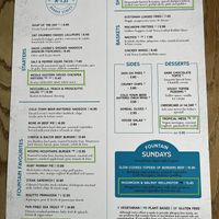 Plant Based option marked in green.  at The Fountain in Edinburgh