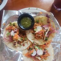 tofurizo tacos at Bedräk Cafe in Bloomington