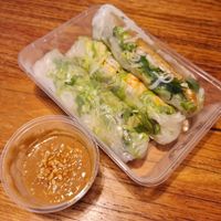 Rice Paper Rolls with vegan shrimp - so addictive 💚 at Easy Vegan in Richmond