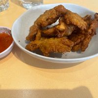 fried oyster mushrooms at Easy Vegan in Richmond