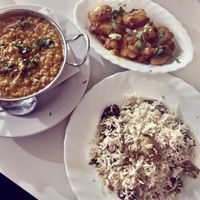 Tadka daal, Bombay potatoes & the best mushroom rice I’ve ever had! In main menu  at KK's Bar & Restaurant in Nerja