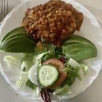 Lentil bolognaise on top of a jacket potato & salad - 24hrs notice for the bolognaise   at KK's Bar & Restaurant in Nerja