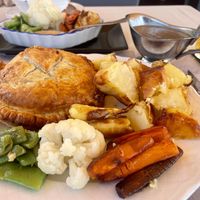 Mushroom and spinach wellington   at KK's Bar & Restaurant in Nerja