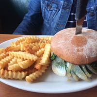 portobello mushroom burger at Cornbread Cafe in Eugene