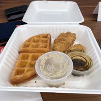 forgot to take a picture until i’d eaten half of it lol  at Cornbread Cafe in Eugene